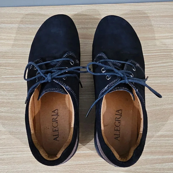 Alegria Alex Casual Oxford Lace Up Sneaker Mens EU 43 Navy Blue Suede Sand main image 7